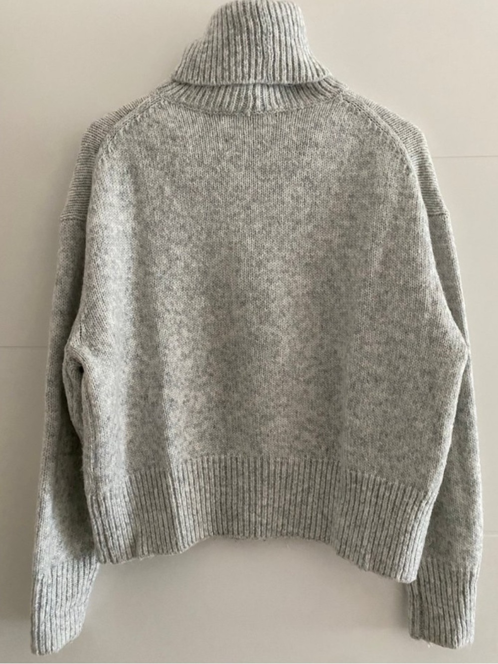 Zara Alpaca Blend Gray Turtleneck Knit Sweater Women's Cozy Pullover Small